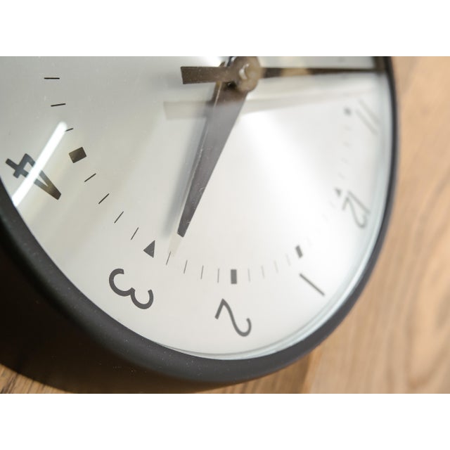 20th Century Satin Black Clock from Magneta for GPO, England, 1950s For Sale - Image 4 of 10