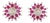 4.42 Carat Round Brilliant Cut Diamond Ruby Gold Earrings, Pair For Sale