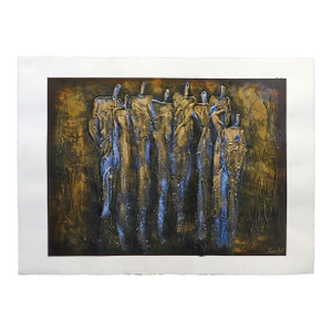 Irina Russkol Mixed Media With Oil Acrylic Paper#005 Hand Signed