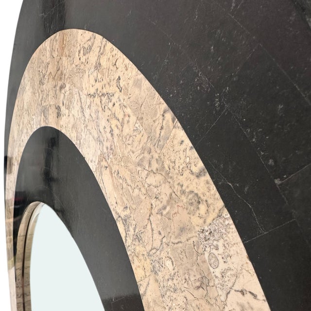 Art Deco Vintage Maitland Smith Tessellated Stone Arched Mirror For Sale - Image 3 of 9