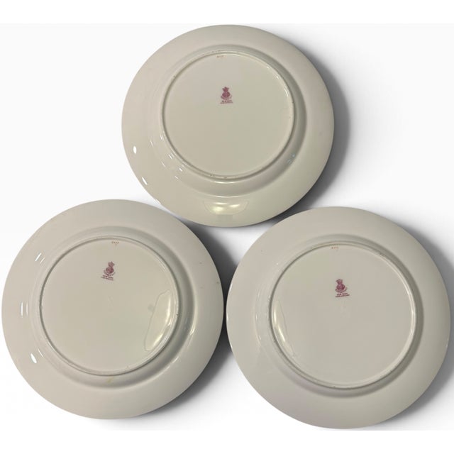 Antique Minton for Tiffany and Co. Gold-Encrusted Dinner Plates - Set of 18 For Sale - Image 10 of 17