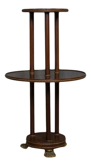 C. 1880 Antique Tiered Mahogany Dumb Waiter