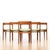 This stunning set of six dining chairs were produced in England during the 1960s. These vintage mid century chairs have...