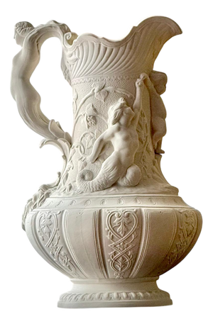 Swedish Neoclassical Creamware Jug from Gustafsberg, Late 19th Century