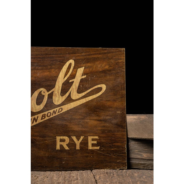 Mid 20th Century Vintage Overholt Rye Aluminum Litho Advertising Sign For Sale - Image 5 of 6