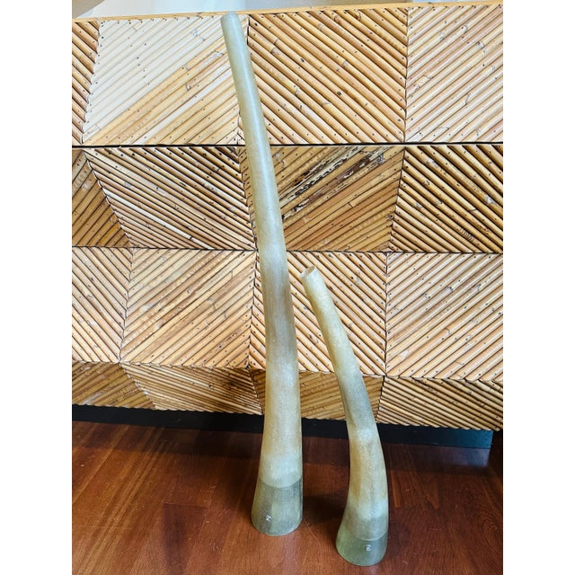 Vintage Made in Spain Modernist Objects With Appearance of Horn by Luisa Robinson - A Pair For Sale - Image 10 of 17