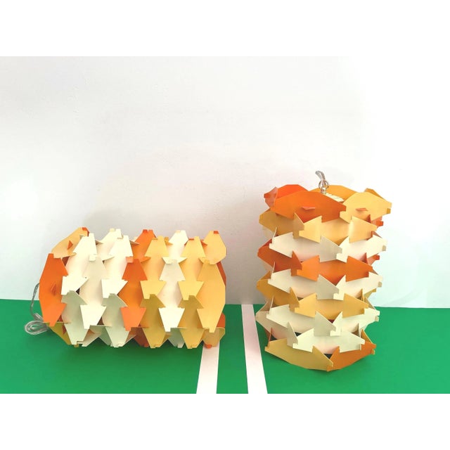 1960s Danish Modern Pendant Lights by Cosmo - Pair For Sale - Image 9 of 18