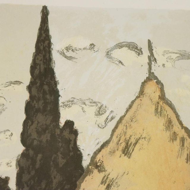 Mid 20th Century Ardengo Soffici, Landscape Composition, 1960s, Lithograph, Framed For Sale - Image 5 of 11