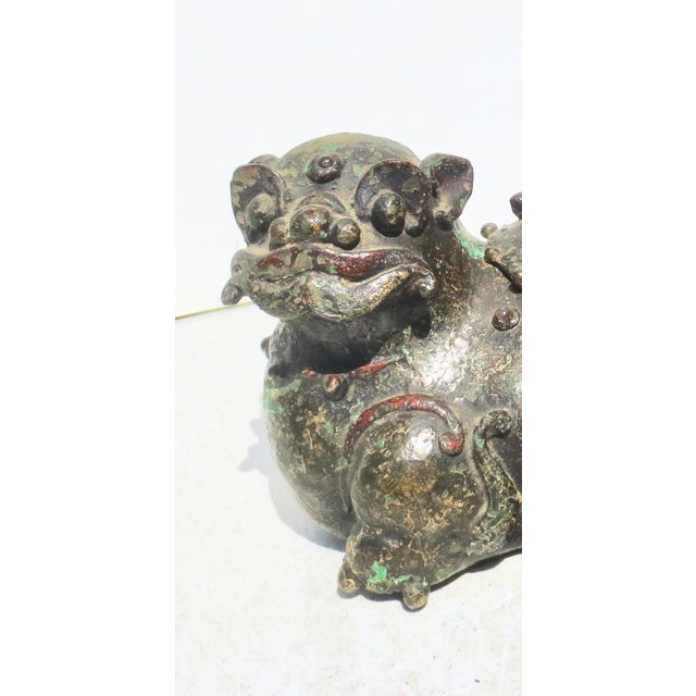 Tang Bronze incensor for burning amber or resin. Lost wax cast with the carbon core largely inside still. A small area is...