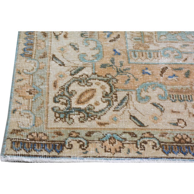 Persian Antique Persian Tabriz Hand Knotted Wool Rug, 6'6''x9'3'' For Sale - Image 3 of 5