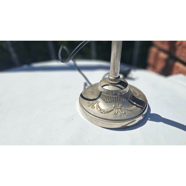 Silver Art Deco Wall Lamp in Brass and Chrome, 1920s For Sale - Image 8 of 11