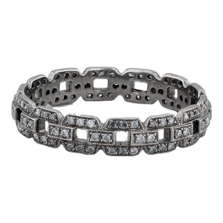 New Beverley K 0.25ctw Diamond Stackable Ring 18k White Gold Sz 6.5 Wedding Band For Sale