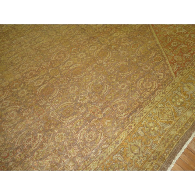 Antique Mahal Rug, 13'7'' X 14'2'' For Sale - Image 10 of 13