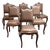 Set of 6 Antique Country French Louis XVI Dining Chairs With Leather For Sale