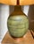 1960s Pair of Mid Century Modern Glazed Olive Green Table Lamps For Sale - Image 9 of 10