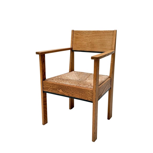 Art Deco Dutch Oak Armchair by J.A. Muntendam for L.O.V. Oosterbeek, 1920s For Sale - Image 12 of 12