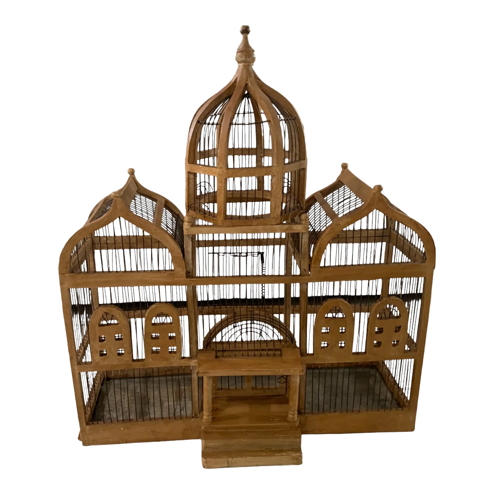 Vintage Taj Mahal Style Wooden Bird Cage Dome Top Brighton Pavillion