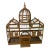 Vintage Taj Mahal Style Wooden Bird Cage Dome Top Brighton Pavillion Bird Cage For Sale