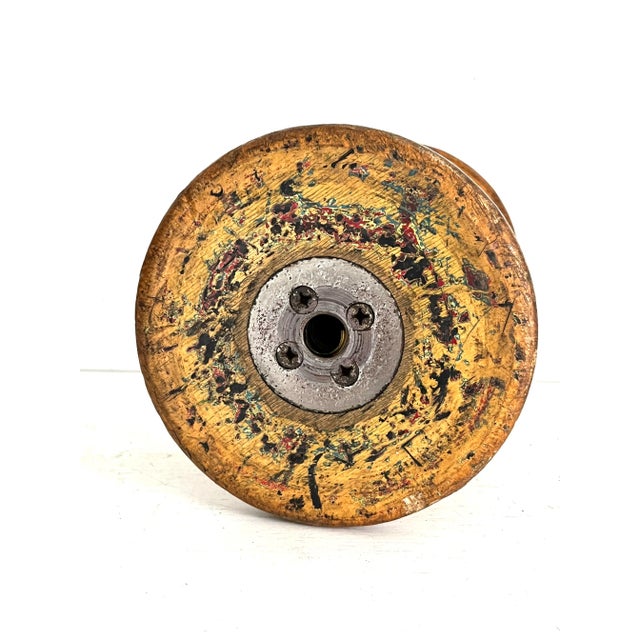 1920s 1920s Wooden Textile Factory Spool For Sale - Image 5 of 11