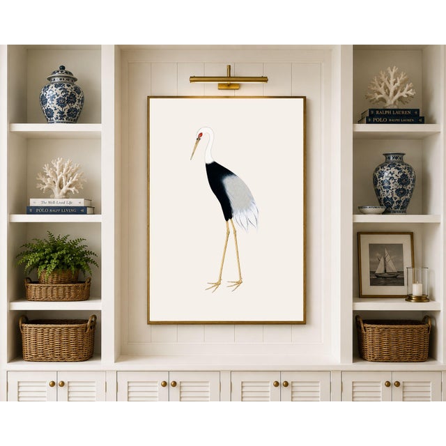 Japanese Crane Study I, Original Print, 16" X 24" For Sale - Image 9 of 10