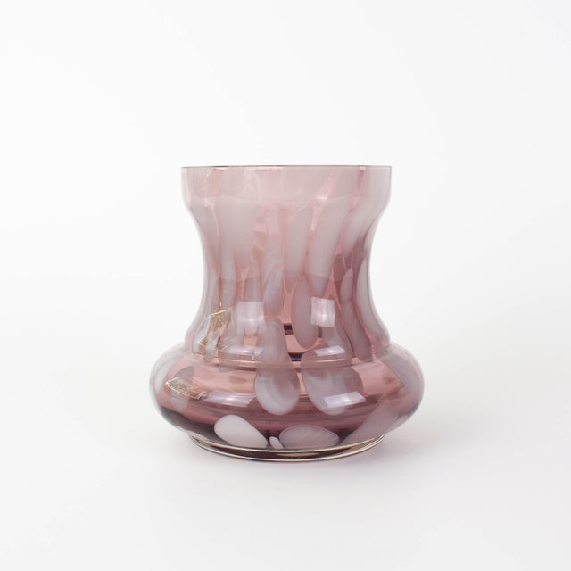 Vintage Portuguese Amethyst Art Glass Vase, 1960s For Sale - Image 4 of 16