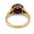 Late 19th Century Victorian Ruby Diamond Cluster 18k Yellow Gold Silver Ring, Size 7.75 For Sale In Los Angeles - Image 6 of 6
