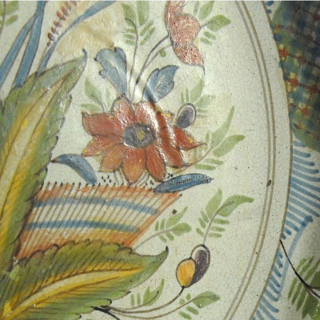 19th Century French Desevres Big Ceramic Plate, 1890s For Sale - Image 6 of 10