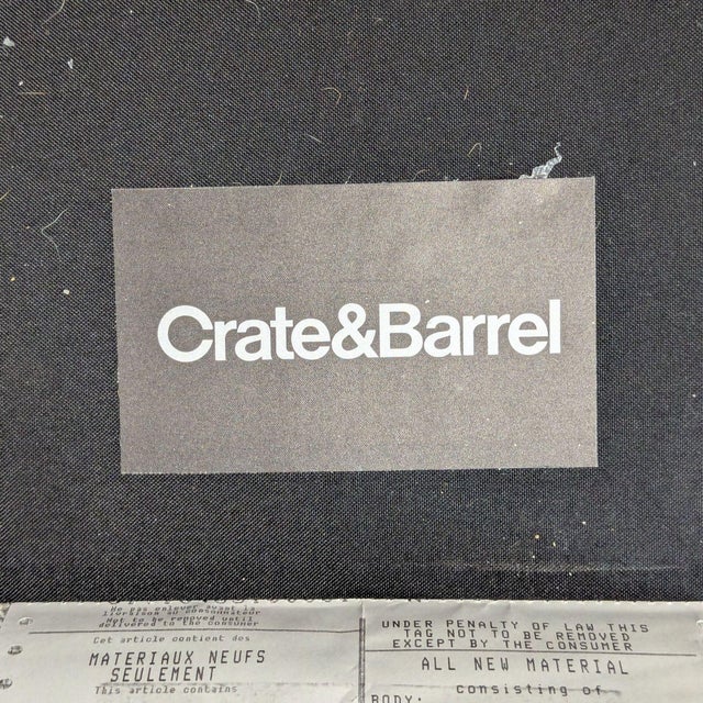 Textile Crate & Barrel Modern Gray Loveseat – Comfortable Two-Seater Sofa For Sale - Image 7 of 7
