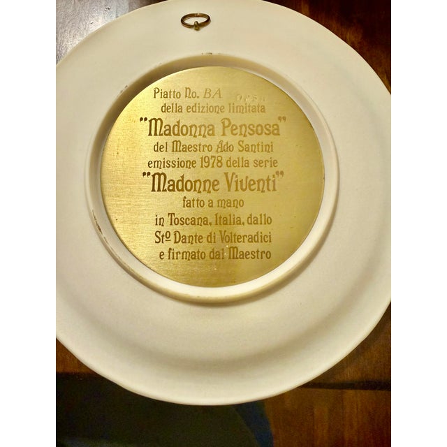Limited Edition #862 Madonna Saggia Relief Plate For Sale - Image 12 of 12