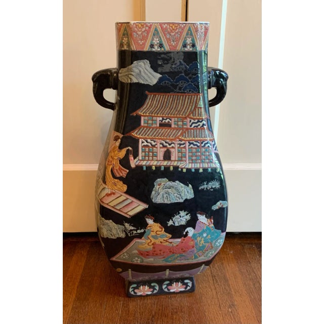 Vintage Tall Chinese Vase For Sale - Image 4 of 12