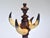 An early 20th C. Rancho American Cow horn hat and coat rack constructed of solid Mahogany, hand crafted with turnings,...