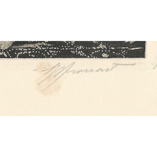 Black Raphaël Drouart, The Soul and the Mind, 1920s, Etching For Sale - Image 8 of 11