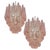 Glass Pink Petal Chandeliers, Murano, 1990s, Set of 2 For Sale