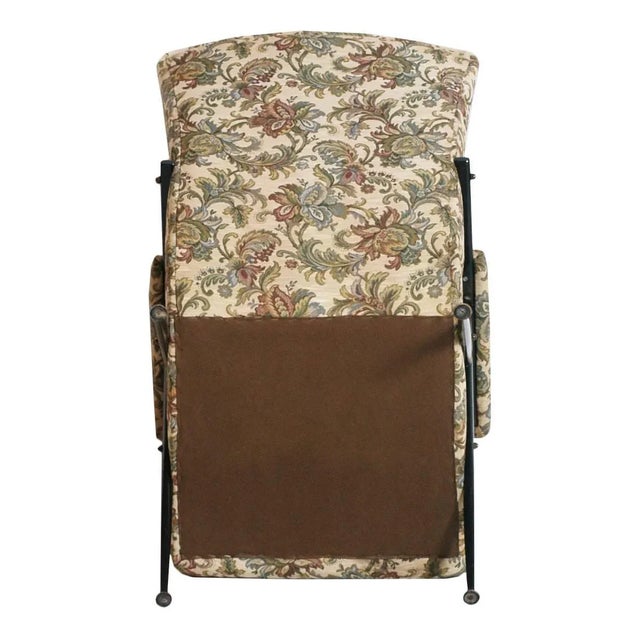 Mid-Century Modern Mid-Century Lounge Chair in Black Metal with Upholstery For Sale - Image 3 of 4