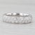 2010s 0.56ctw Diamond Wedding Anniversary Ring 18k White Gold Size 6 Band For Sale - Image 5 of 8