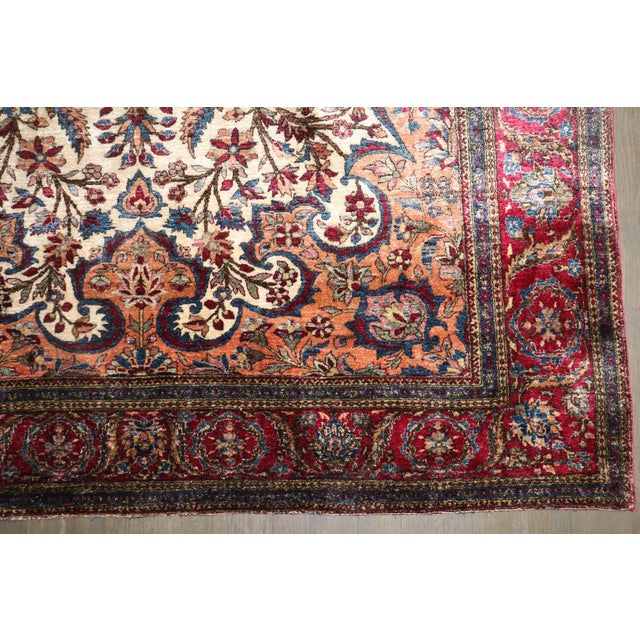 Mid 20th Century Silk Kashan Prayer Rug no. 10953 For Sale - Image 5 of 9