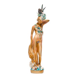 "Delilah" Contemporary Embellished Mixed-Media Sculpture For Sale