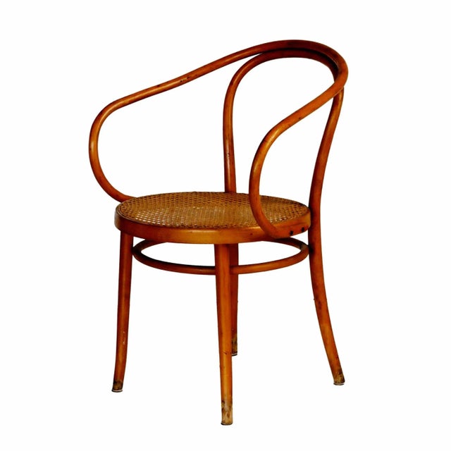 Vintage Bentwood Armchairs With Caned Seats - Mid Century - A Pair For Sale - Image 10 of 10