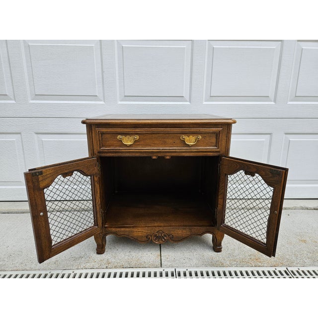 Mid 20th Century Baker Furniture Burlwood French Nightstand For Sale - Image 5 of 12