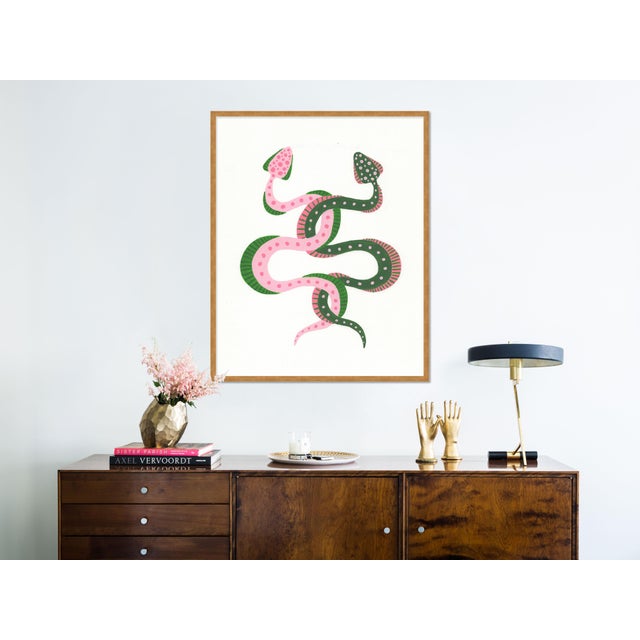 Contemporary Edamame & Bok Choy by Willa Heart in Gold Frame, Medium Art Print For Sale - Image 3 of 4