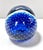 Mid-Century Modern Vintage Cobalt Blue Controlled Bubble Art Glass Paperweight For Sale - Image 3 of 5