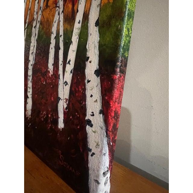 Whispers of the Birch Forest | Original Oil Painting For Sale - Image 4 of 10