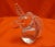 Figurative 1970s Whimsical Horse Clear Crystal Controlled Bubbles Solid Glass Unicorn Figurine For Sale - Image 3 of 8