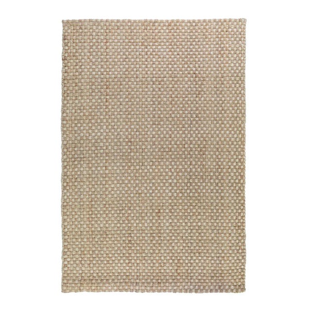 Basket Weave Natural/Bleach Jute Rug 2x3 For Sale - Image 4 of 4