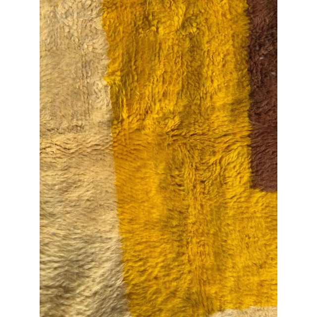 Yellow Moroccan Mrirt Wool Rug, 2010s For Sale - Image 8 of 10