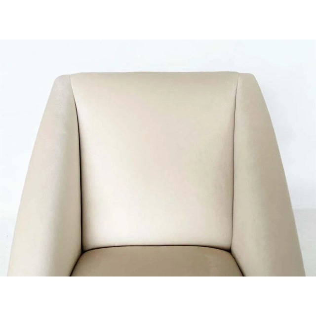 Wood Italian Gio Ponti Style Geometric Club or Lounge Chairs - a Pair For Sale - Image 7 of 9