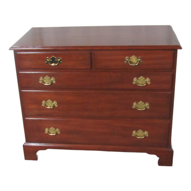 1980s Henkel Harris Cherry Dresser Designer Bachelors Chest For Sale