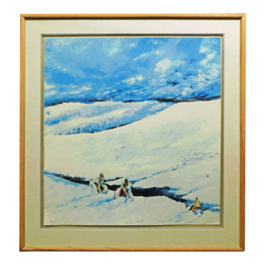 Earl Biss Windy Point Original Serigraph on Paper Custom Framed
