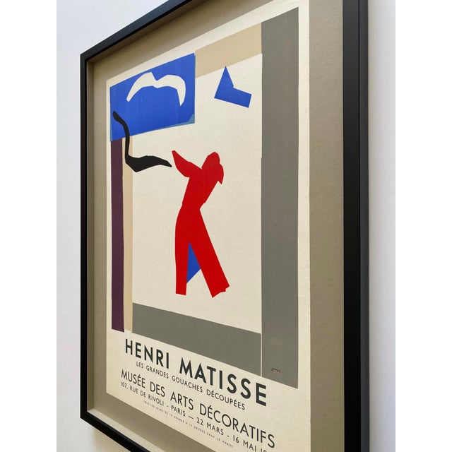 Henri Matisse Vintage 1961 Mourlot Fine Art Lithograph Print Framed Mid Century Modernist Paris Exhibition Poster " Le Danseur " 1937 For Sale - Image 12 of 14