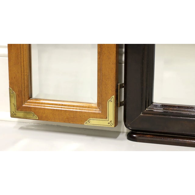 Wood Broyhill Premier Chinoiserie Ming Style Tri-Fold Dresser Mirror For Sale - Image 7 of 10